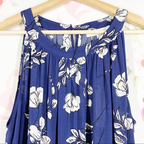 NEW Ripe Maternity Pippa Peasant Navy Floral Maxi Dress S - Picture 5 of 12